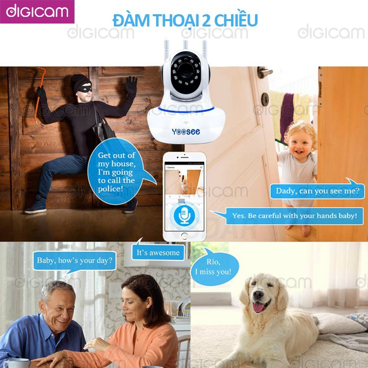 Camera YooSee HD720 - 3 Anten Siêu nét | Cài đặt Tiếng Việt