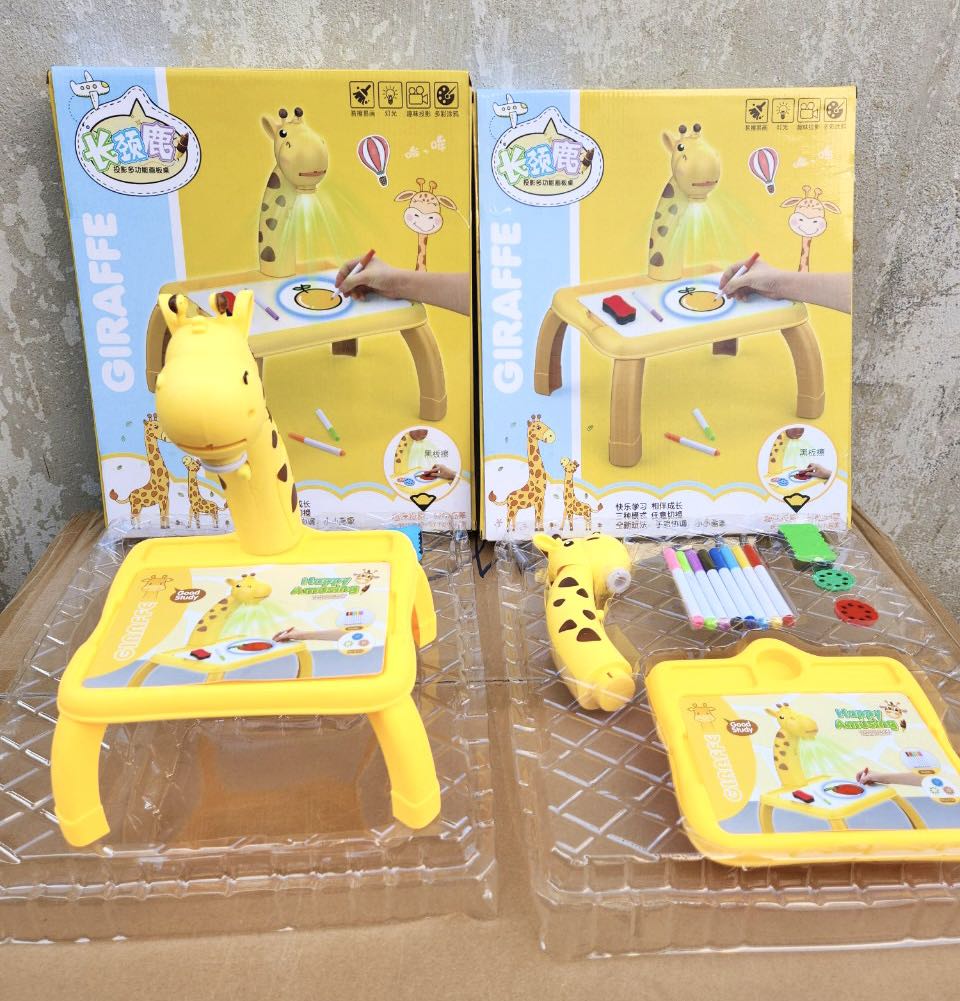 (CÓ VIDEO) Đồ chơi bàn vẽ có đèn chiếu hình thông minh cho bé sáng tạo - Máy chiếu đa năng