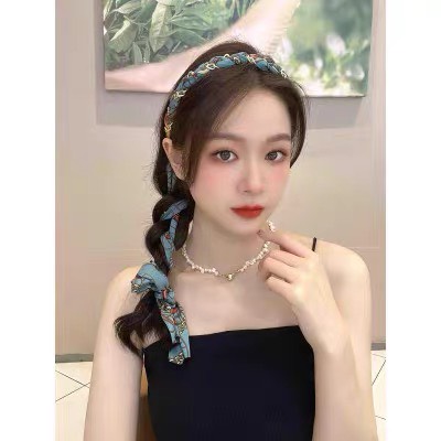 Băng Đô Cài Tóc Bằng vải Satin Thắt Nơ-phukienteen