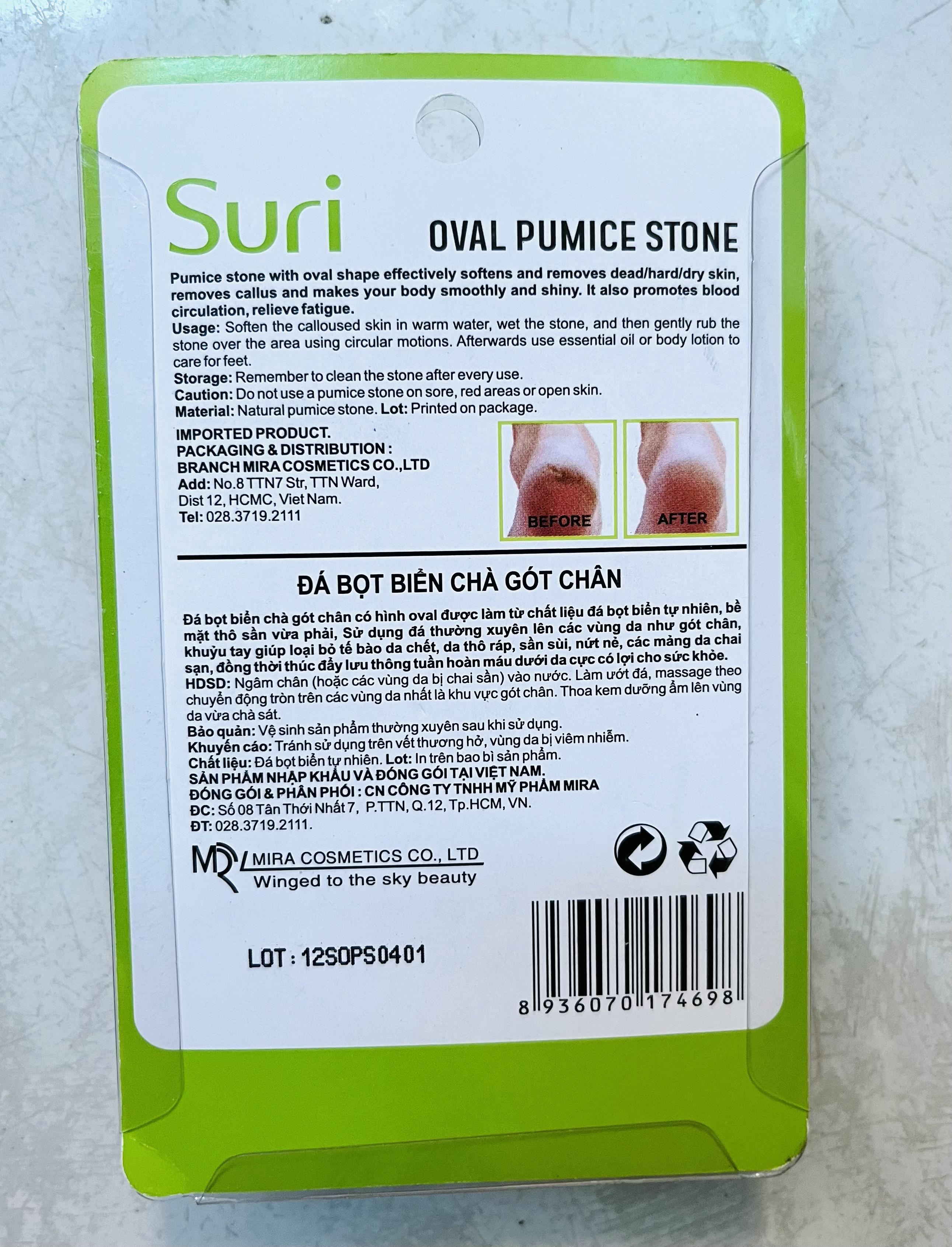 [HCM] Đá bọt biển chà gót chân Suri -Hình Oval