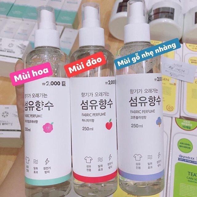 Xịt thơm quần áo fabric perfume hàn quốc 250ml