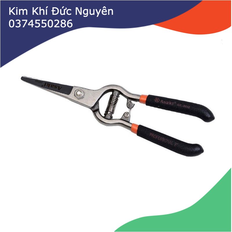 Kéo cắt cành lưỡi thẳng tay dạ asaki ak-8648 8inch/200mm