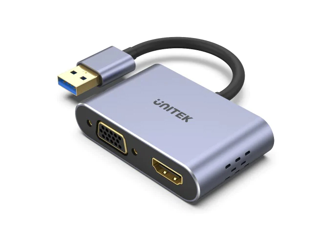 Adapter converter cable usb 3.0 output port hdmi and vga port v1304a unitek