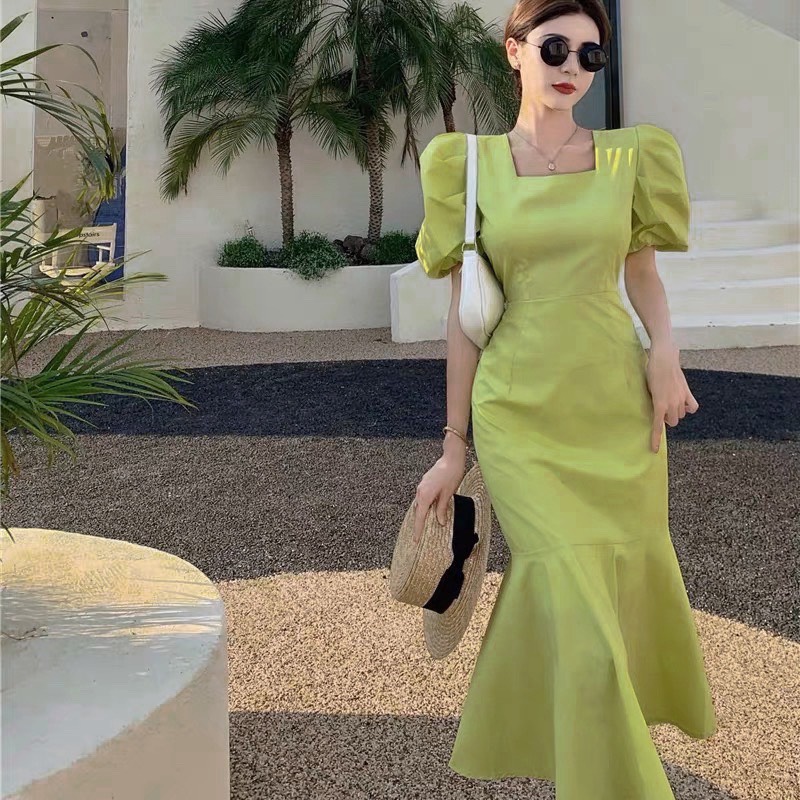 Đầm Cati Cổ Vuông Đuôi Cá A002212