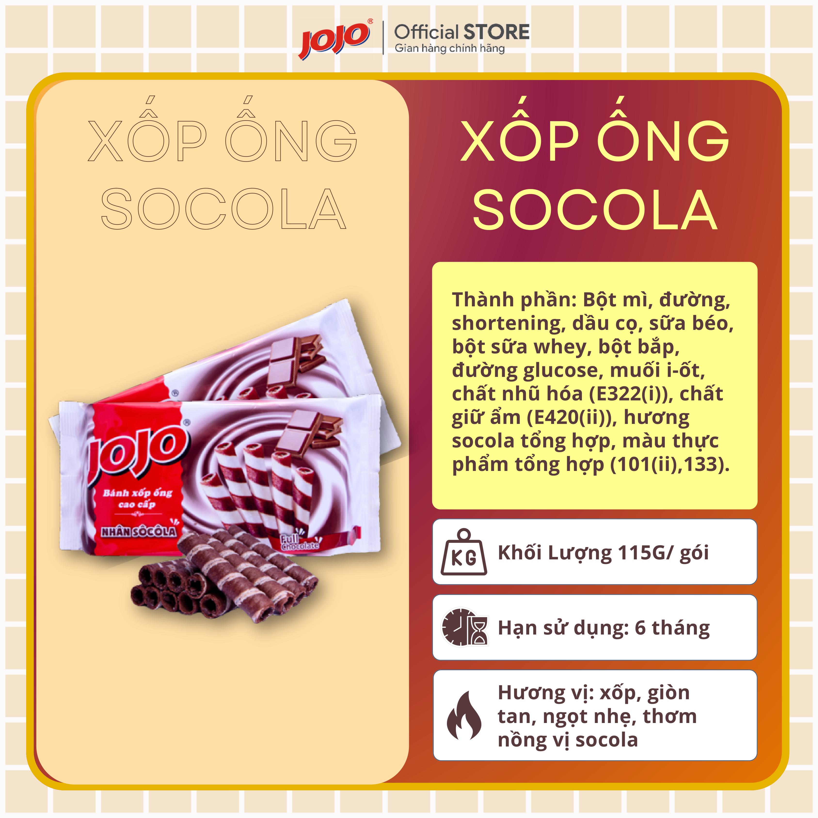 Bánh Xốp Ống JOJO Mix Đủ Vị loại 95G và 115G (Tặng Đậu 30G)