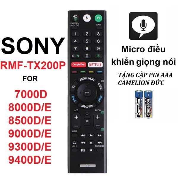 [HCM]Remote điều khiển tivi SONY RMF-TX200P giọng nói mic đa năng (Giá rẻ - Micro điều khiển giọng nói)