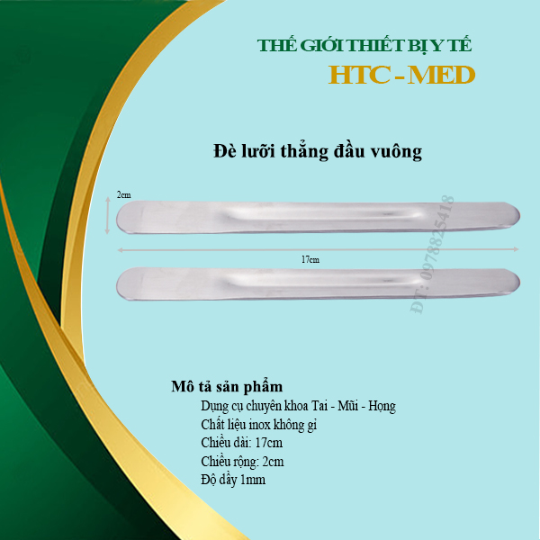 Que đè lưỡi/Đè lưỡi inox, cong, thẳng, đầu tròn, vuông