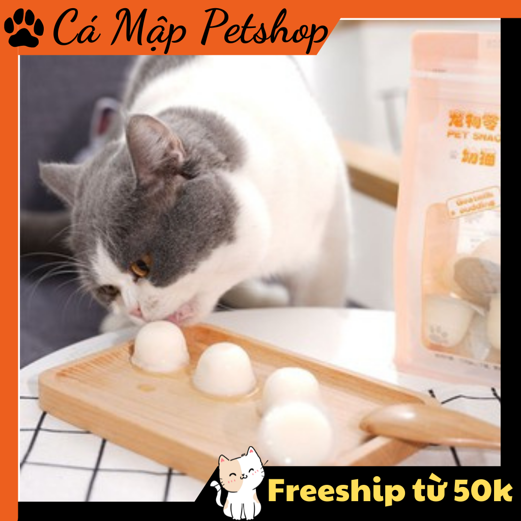 Pudding sữa dê cho mèo bổ sung canxi, dinh dưỡng