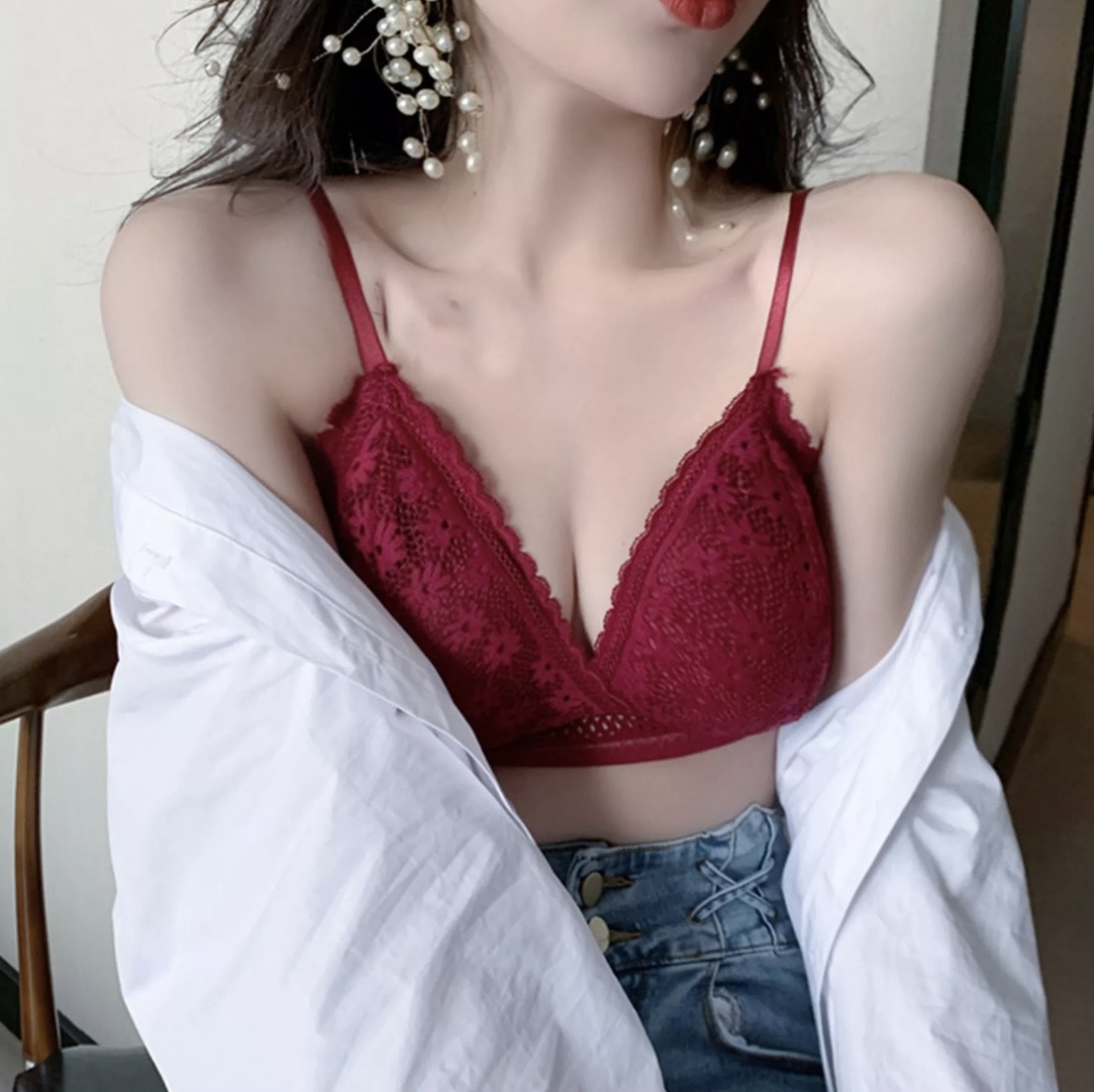 Áo Ngực Ren Hoa Mềm Mịn DAN 7338