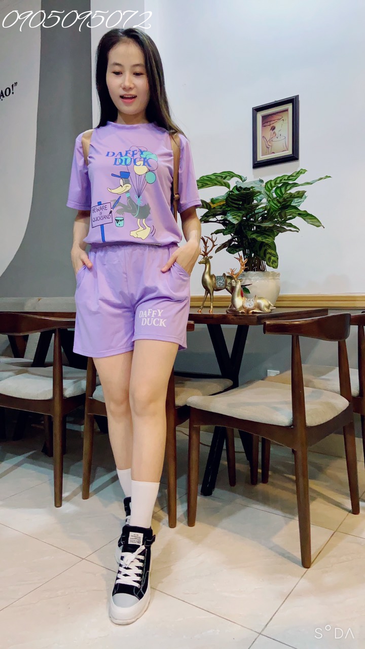 SET BỘ ĐÙI IN HÌNH VỊT DAFFY SIÊU CUTE _BD102