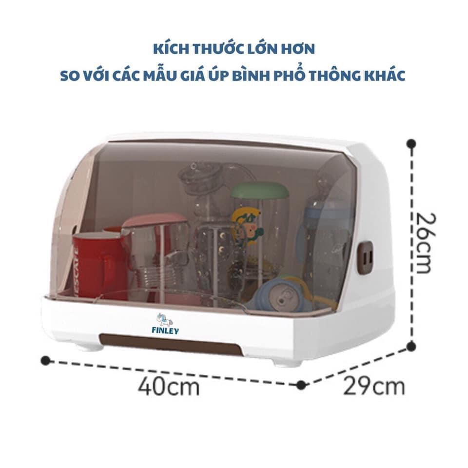 Giá Khay úp bình sữa chén bát Finley cao cấp có nắp đậy