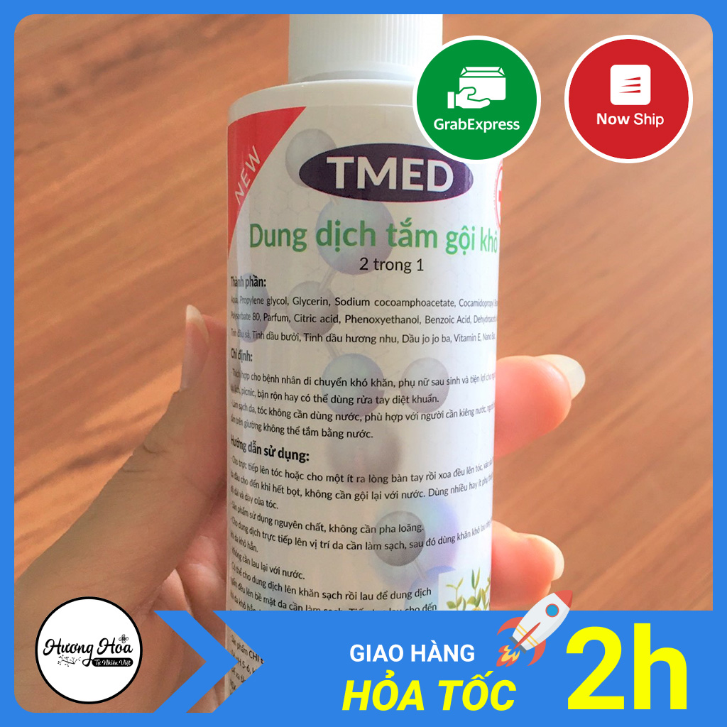 [Sử dụng khi cách ly xã hội] Tắm gội khô Tmed 200ml, dùng cho người nằm viện, bệnh nhân, người trông bệnh nhân, sinh viên, học sinh, người cách ly, giãn cách xã hội