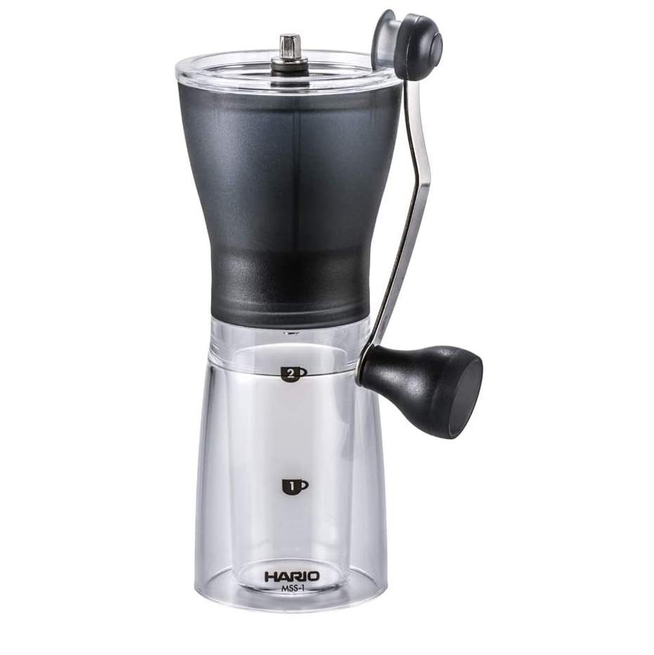 CỐI XAY CÀ PHÊ CẦM TAY HARIO GRINDER PLASTIC COFFEE MILL MINI SLIM MSS-1TB FOR 2 CUPS