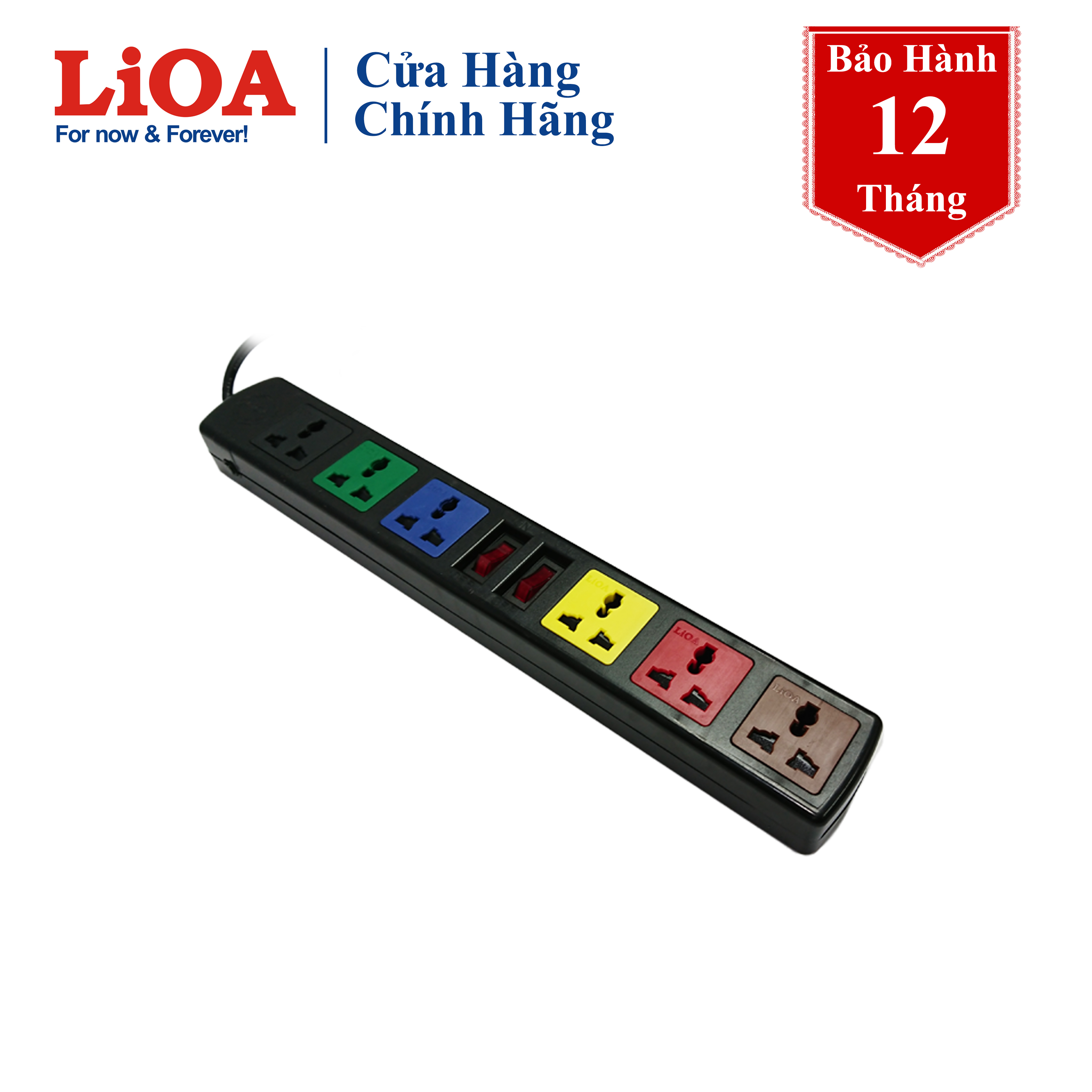 ổ cắm điện LiOA 6 ổ cắm 3 mét (6D33N 6D33WN)