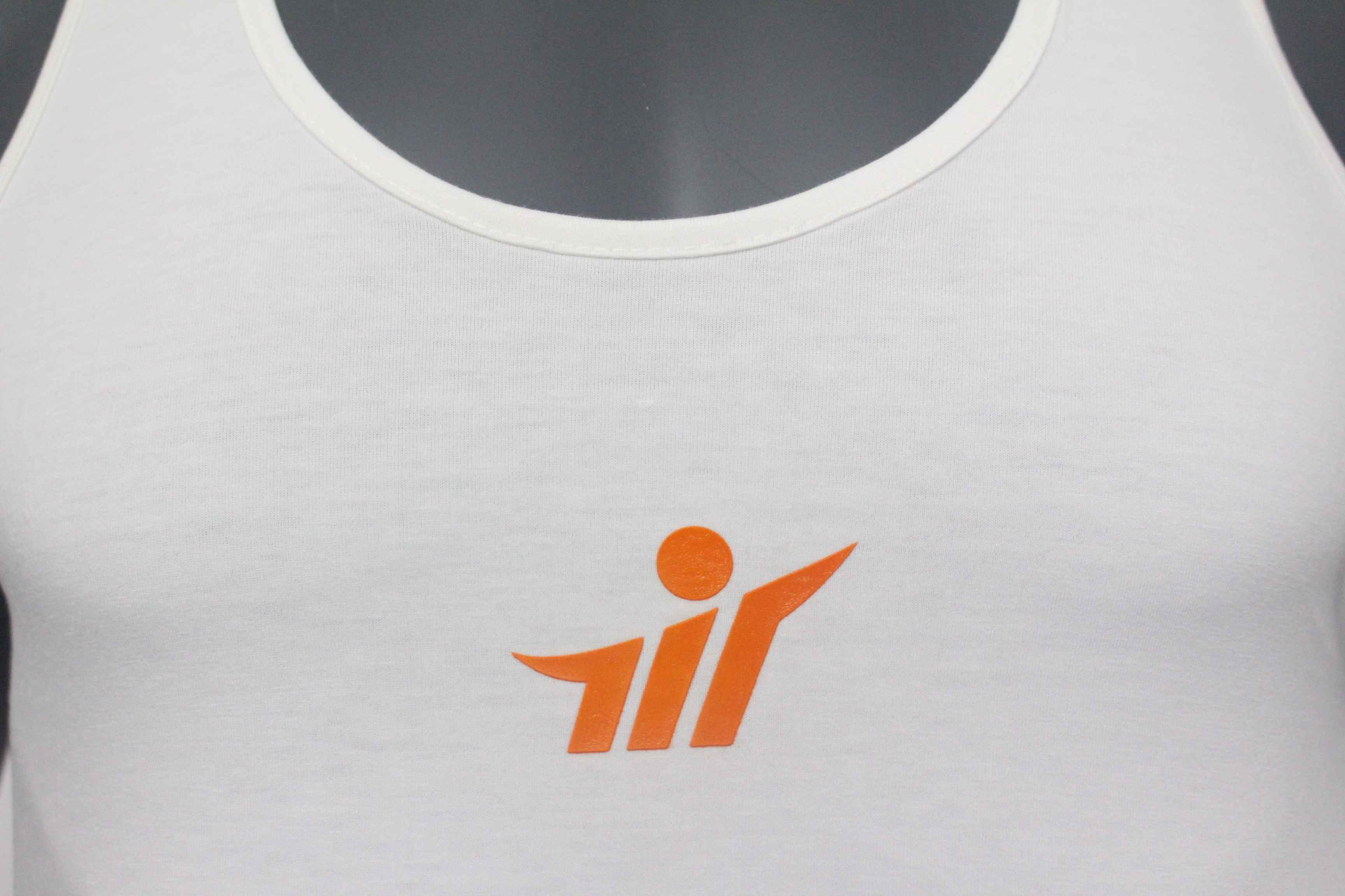 [HCM]Áo Ba Lỗ Nam Trắng Logo Đen Cam M17