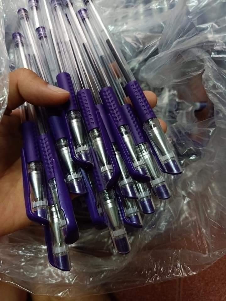 BON001 - Sét 100 bút bi nước mực tím