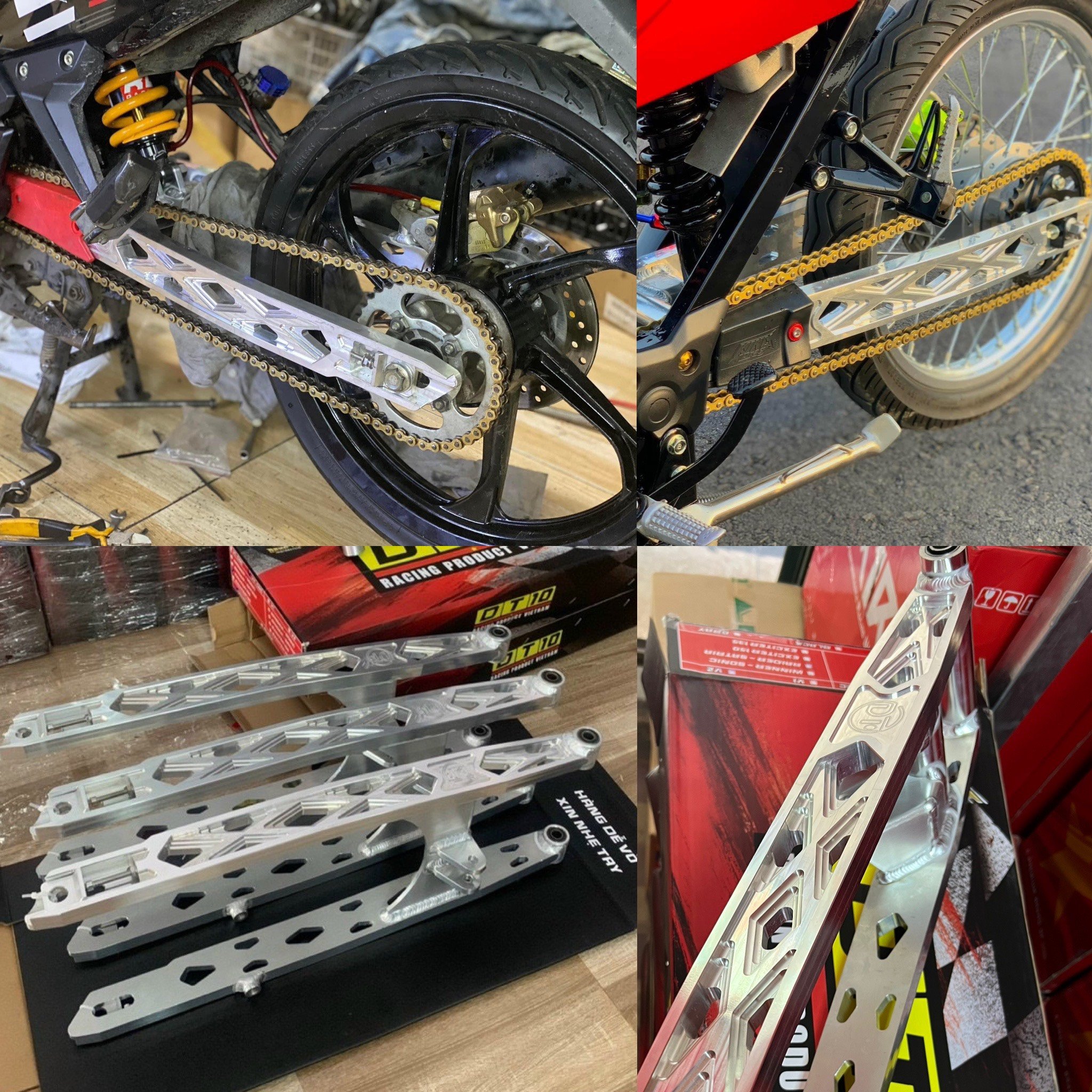 Gấp nhôm cnc dt10 v2 pro kiểu magic boy: winner, raider fi, satria, exciter 135,150,155