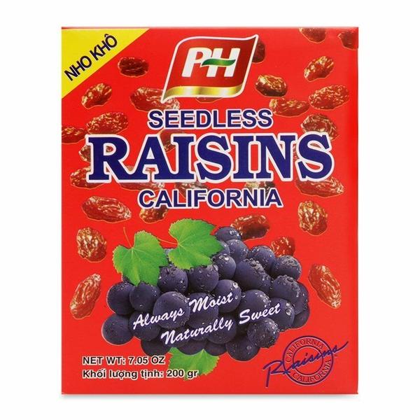 - nho khô raisins ph hộp 200g