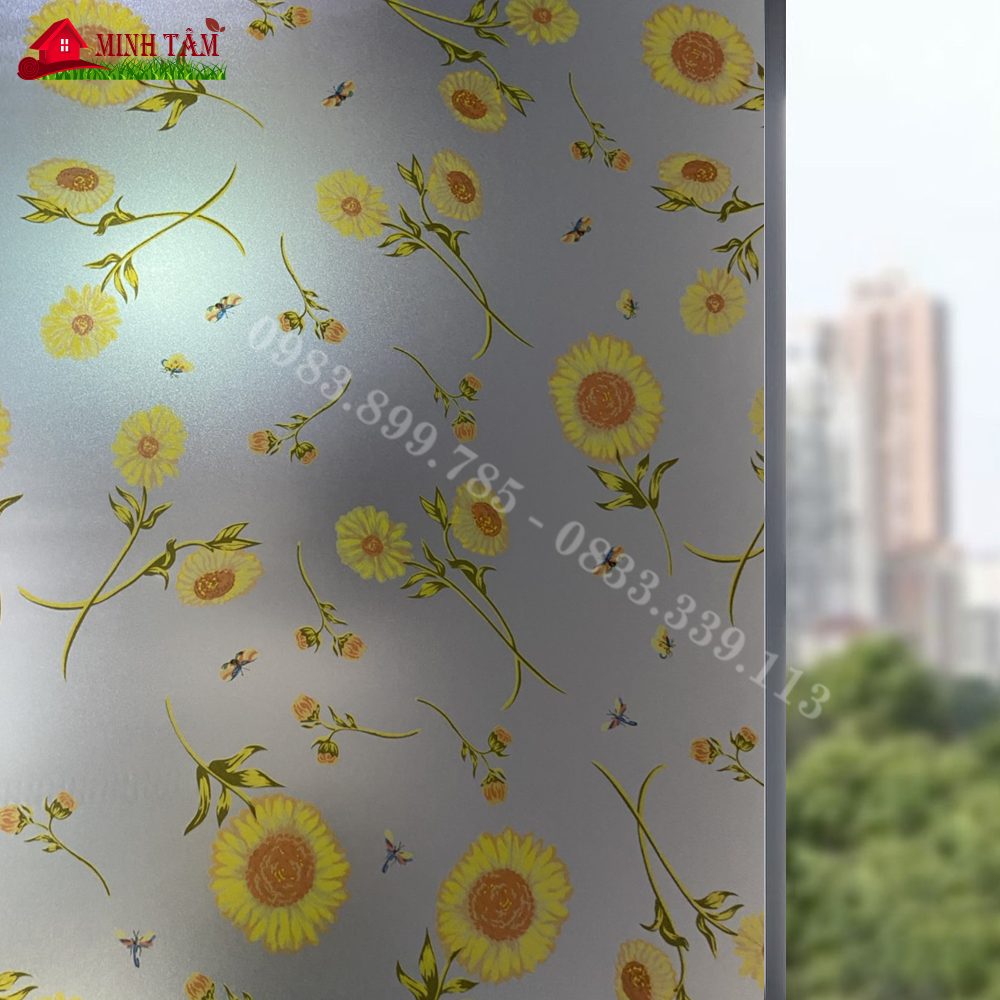 [90cmx50cm] Giấy dán cửa kính - Decal dán cửa kính trang trí
