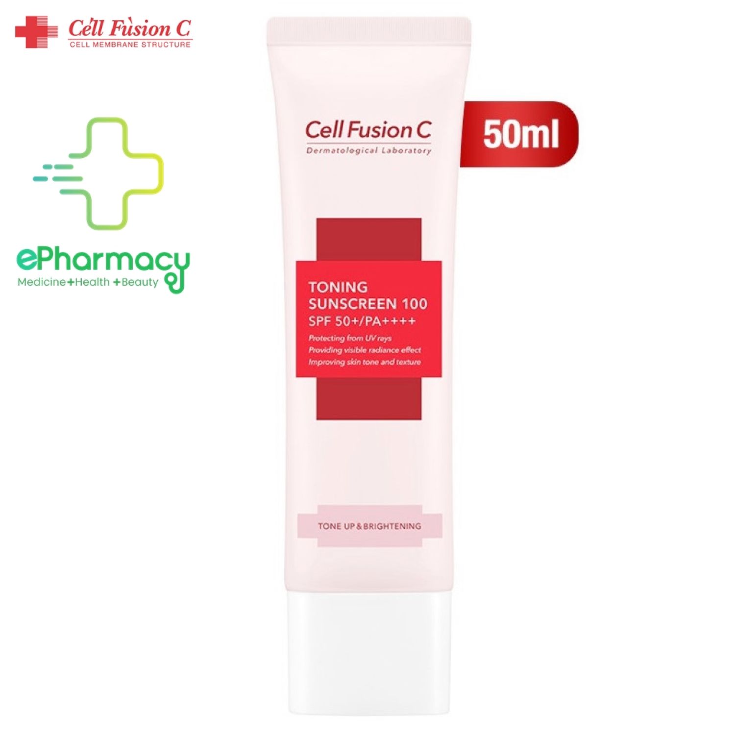 Kem Chống Nắng Cell Fusion C Toning Sunscreen 100 SPF50+ PA++++ nâng tông da trắng hồng 50ml