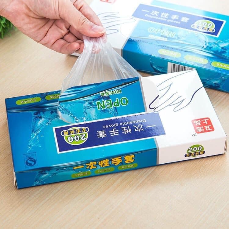 Hộp 200 găng tay nilon đa năng - tkvt1