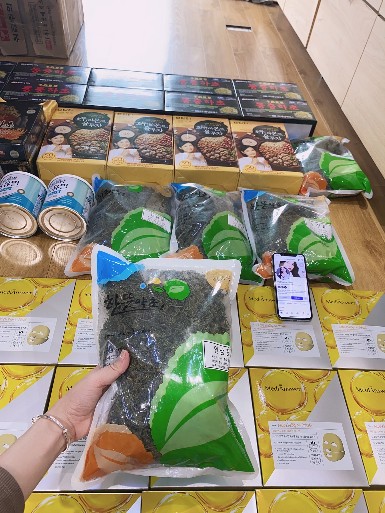 Trà hoa sâm Hàn Quốc túi 500g