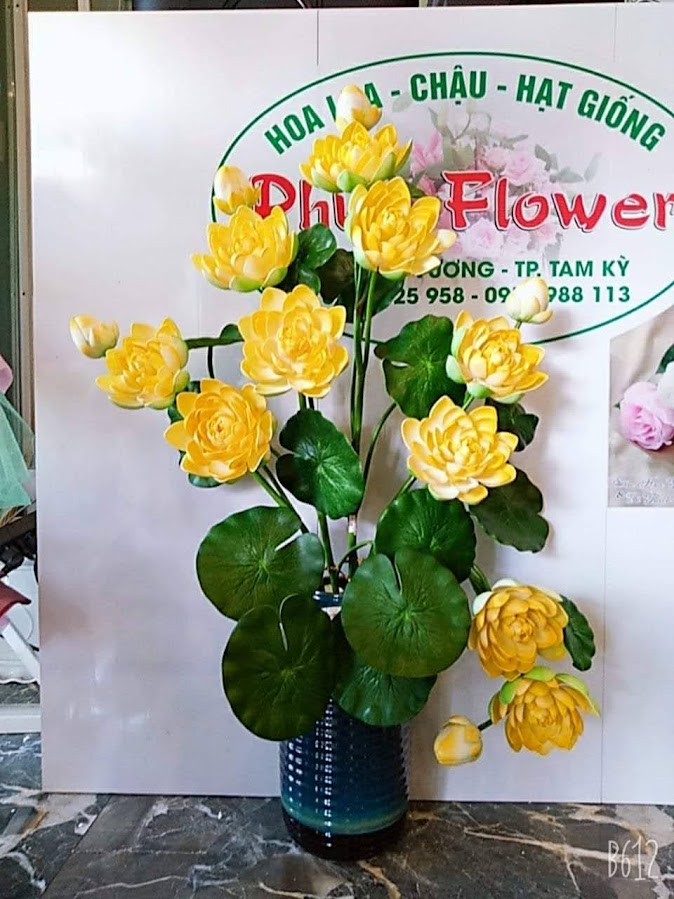 Cành sen xốp cao cấp dài 105cm- Hoa giả