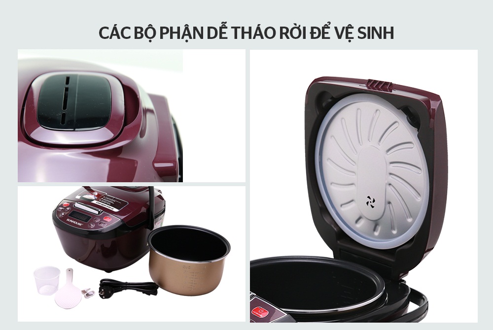 [HCM]NỒI CƠM ĐIỆN TỪ SUNHOUSE SHD8909