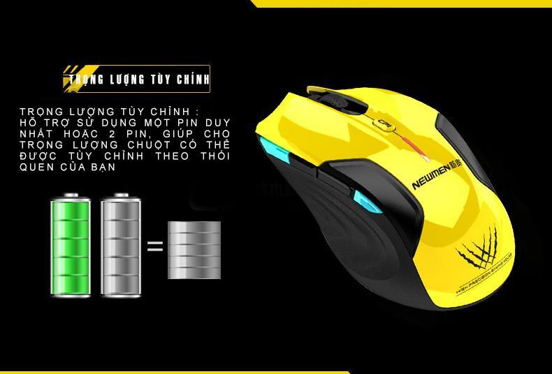 Chuột máy tính GAMING Không dây Newmen E500