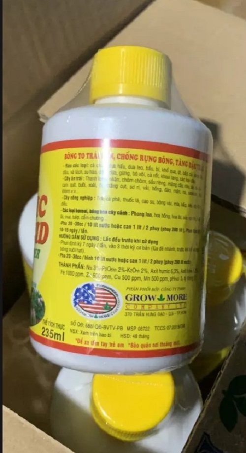 Phân bón lá Humic Acid 322  - chai 235ml