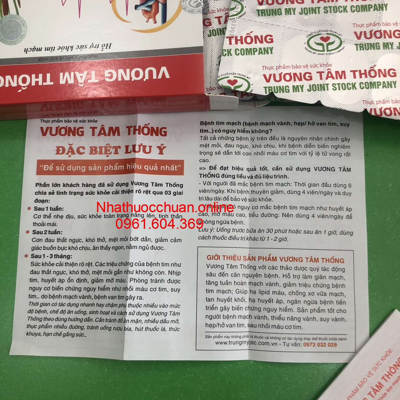 Vương Tâm Thống ( Hộp 3 vỉ * 10 viên)