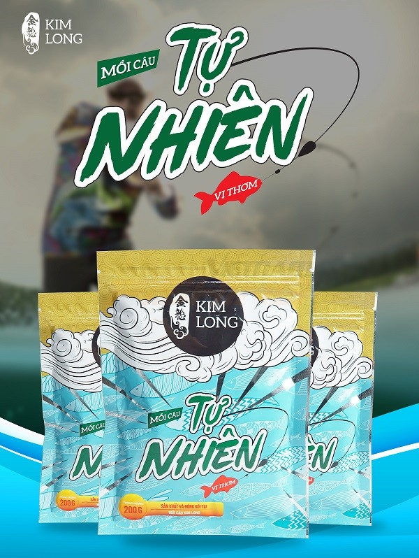 Mồi câu kim long tự nhiên 200gr. có 2 vị tanh và thơm.