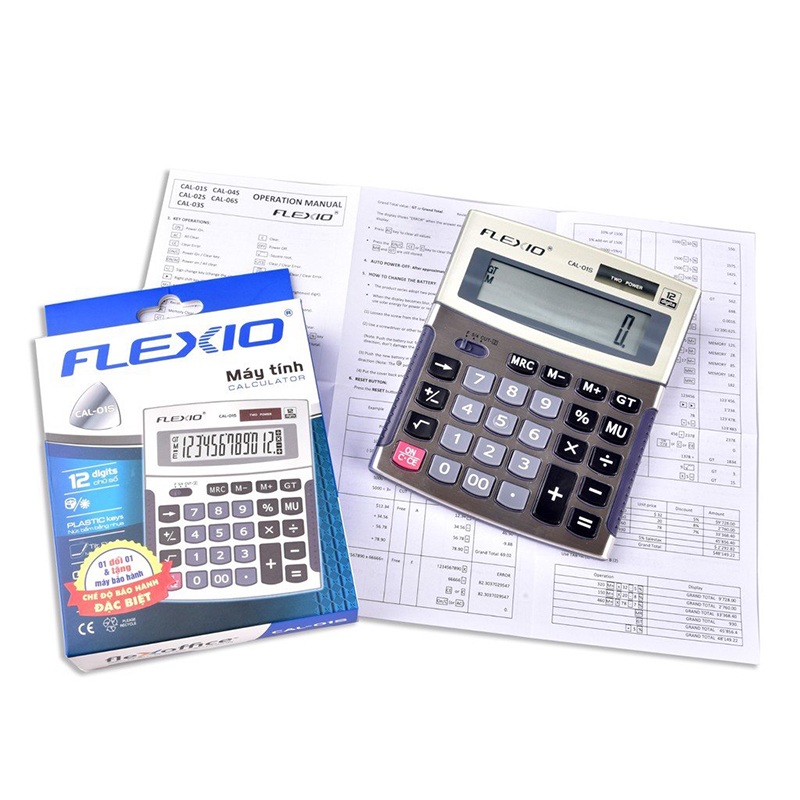 Máy tính 12 số Flexoffice FLEXIO CAL-01S (Thiên Long)
