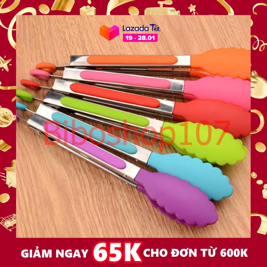 Kẹp gắp thức ăn, dụng cụ gắp thực phẩm hợp vệ sinh silicon 28cm