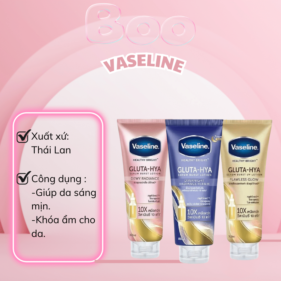 Sữa Dưỡng Thể Trắng Da Vaseline Healthy Thái Lan