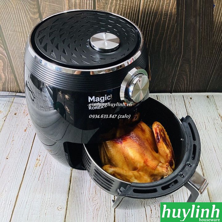 [HCM]Nồi chiên không dầu Magic Korea A-802 - 4.6 lít [Đỏ - Đen]