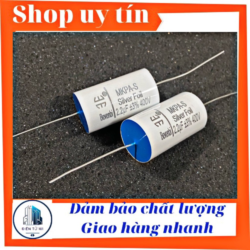 Tụ Bevenbi cao cấp (trắng xanh) 2.2uf 400v cho phân tần loa treble