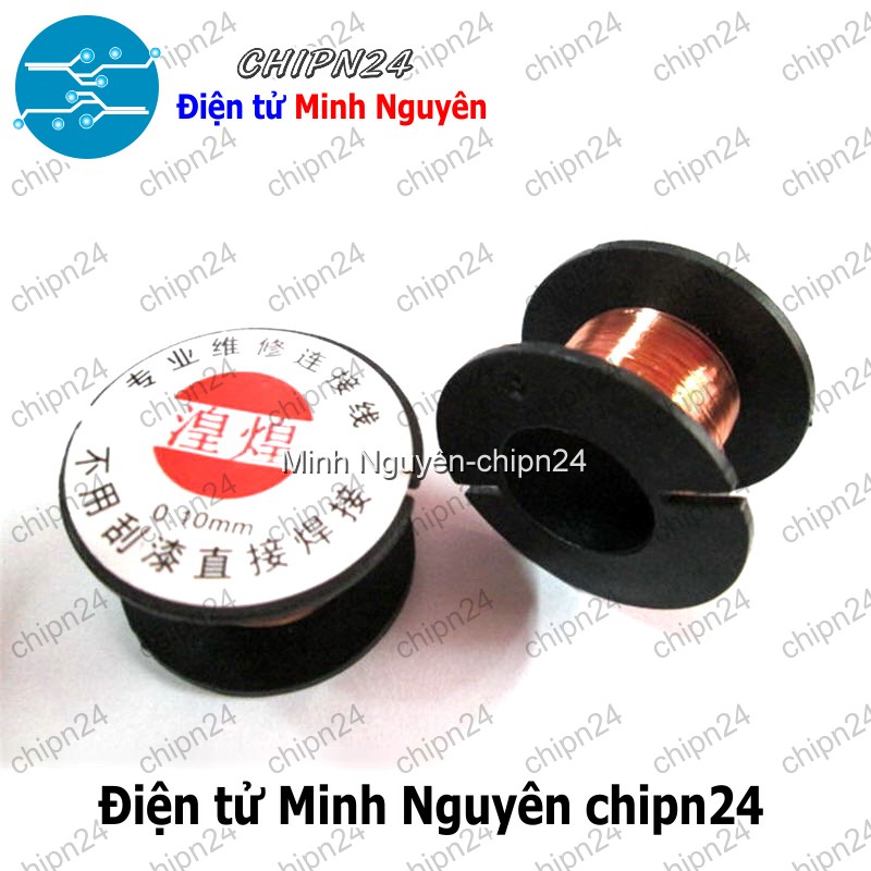 [1 cuộn] (I14) Cuộn Dây đồng cách điện nhỏ 0.1mm (Cuộn dây đồng câu mạch) - HH001218