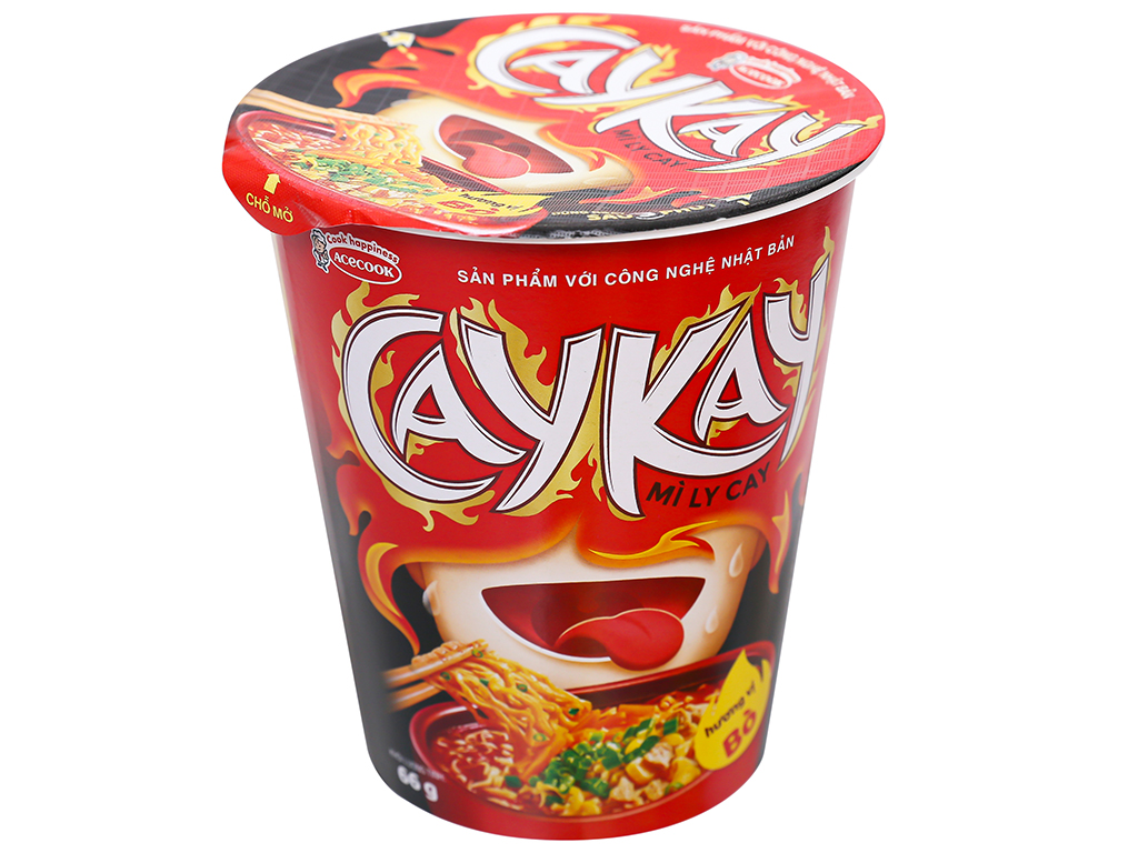 Thùng 24 ly mì Caykay vị bò 66g