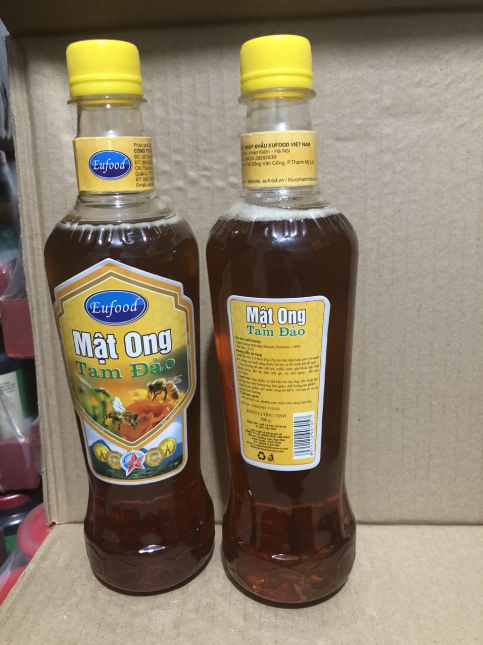 Mật ong Tam Đảo Eufood chai 800g