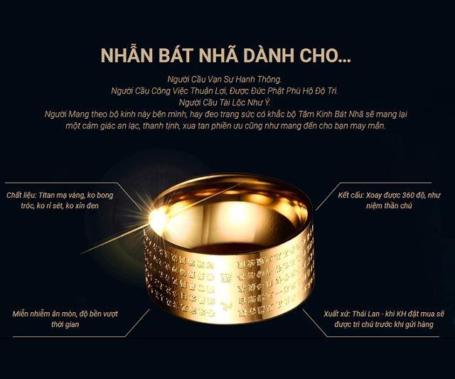 Nhẫn xoay đeo không đen, không gỉ sét ( vàng )