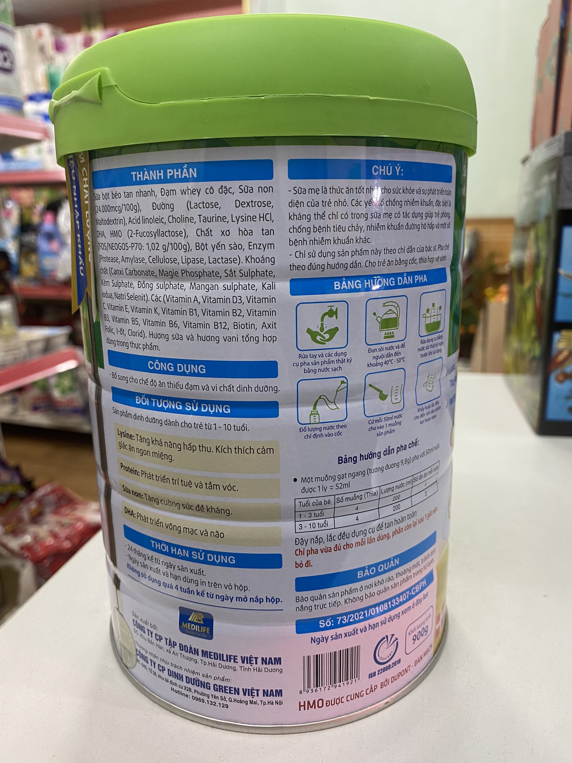 Sữa GREEN BIO PEDIA – 900Gr