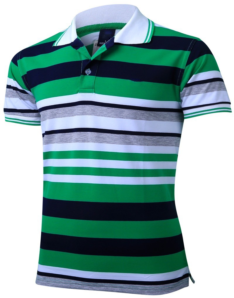 Áo thun sọc nam vải cotton mịn mát
