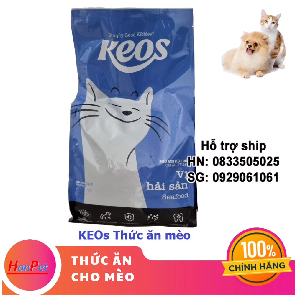 Hanpet - Hạt khô cho mèo KEOs thức ăn mèo
