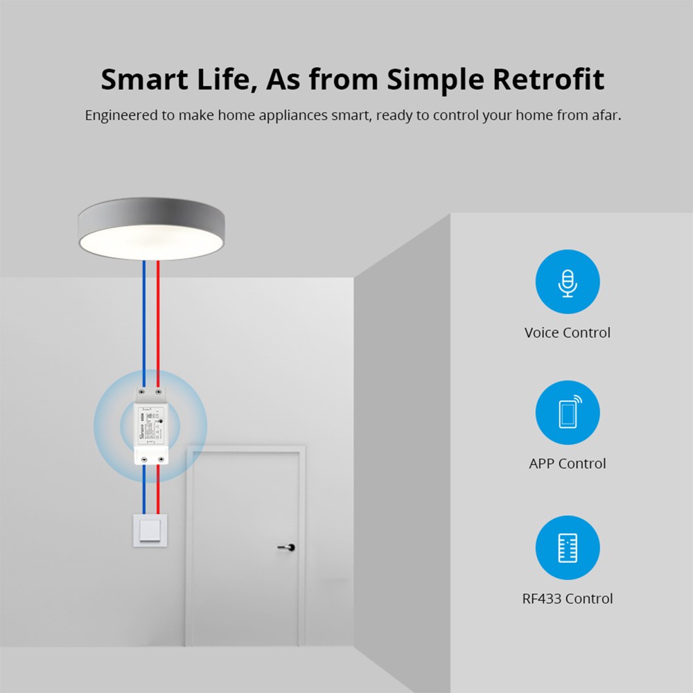 [Sonoff] Công Tắc Điều Khiển Từ Xa Thông Minh Sonoff BASIC R2