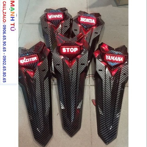 Đuôi dè sau mạ carbon cho ex, winner,raider - logo led