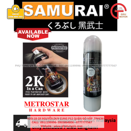 [HCM]SAMURAI DÒNG SƠN 2 THÀNH PHẦN 2K01 TOP COAT CLEAR MÀU TRONG
