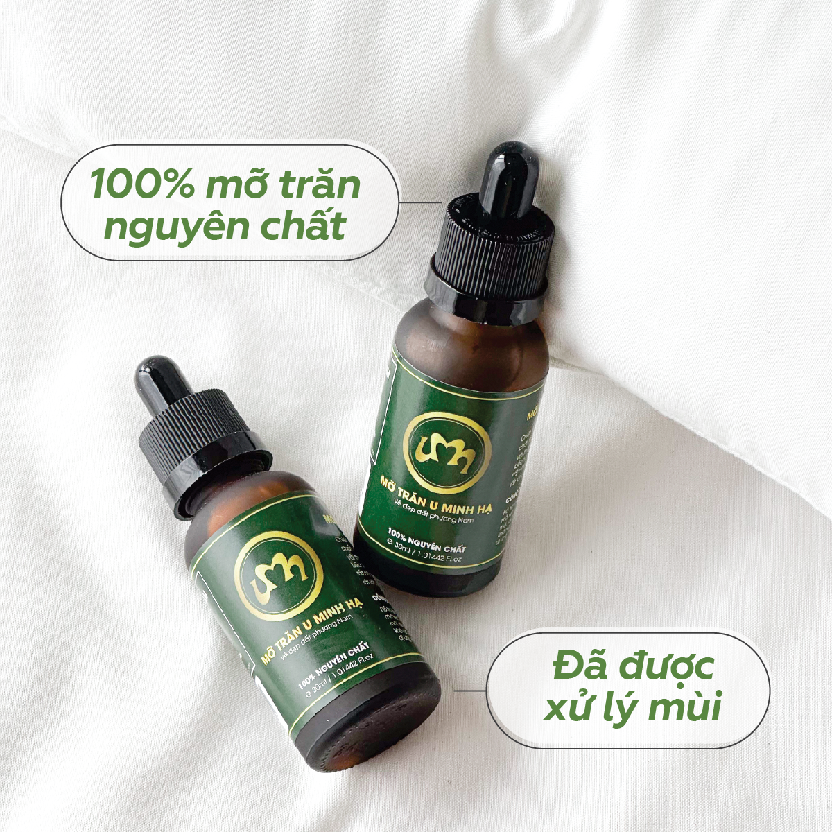 Mỡ trăn triệt lông vĩnh viễn U Minh Hạ nguyên chất 30ml | Mỡ trăn dùng cho triệt lông body toàn thân, nách, chân, tay, ngực, bụng, bikini vùng kín an toàn hiệu quả tại nhà