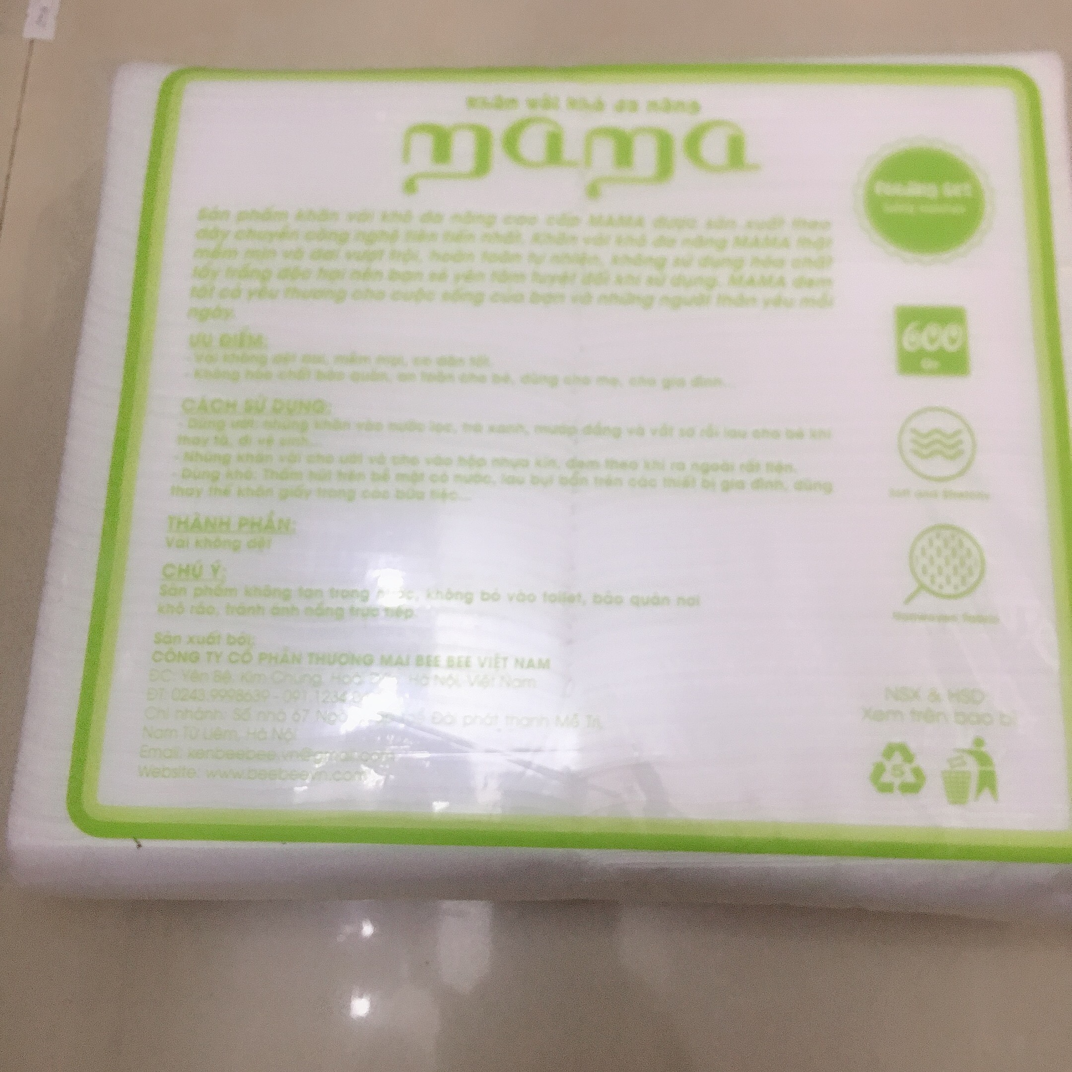 Khăn vải khô đa năng Mama (240 tờ -300gr - 320gr -600gr)