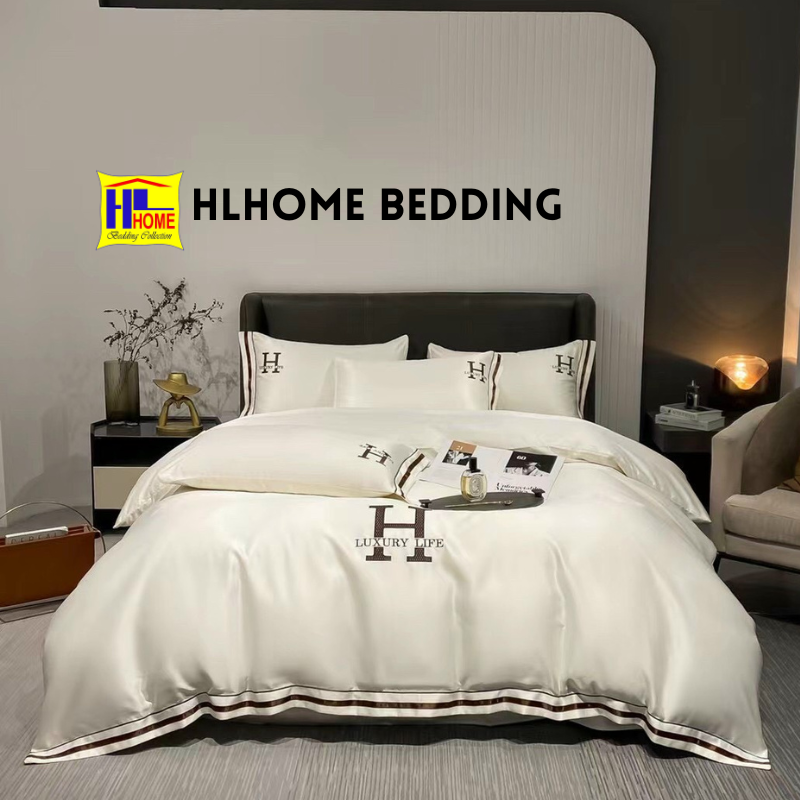 Bộ chăn ga gối PHI LỤA CHỮ H